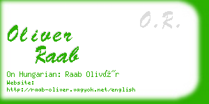 oliver raab business card